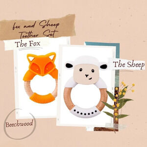 New Silicone Wood Teether Set Eco-friendly